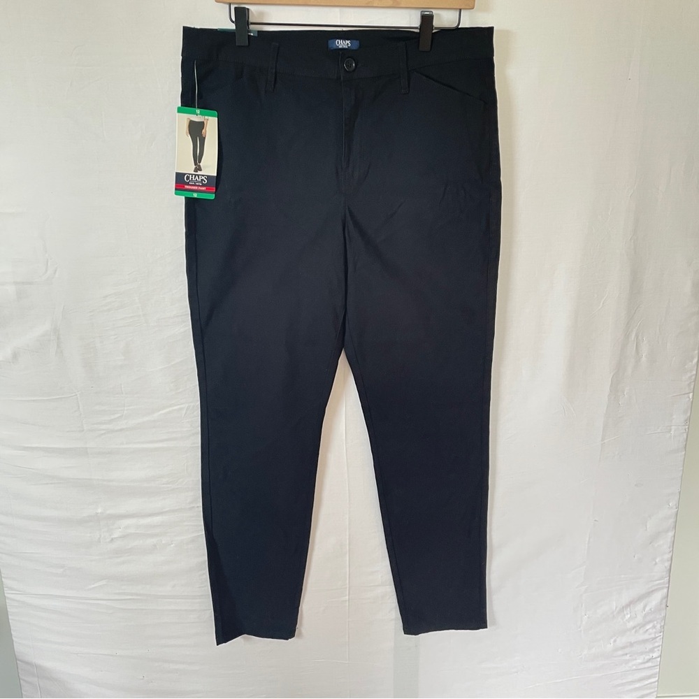 NWT Chaps Trouser Pants Size 12 Black